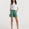 Misty Blue Linen Mix Pleat Detail Shorts| Misty Blue -Trendy Rae Sales y01zh957723w