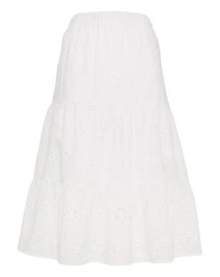 White Tiered Broderie Skirt| White -Trendy Rae Sales y01zh974717s
