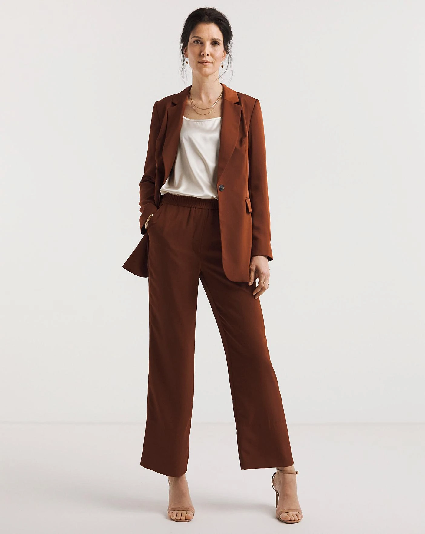 Cognac Wide Leg Trousers| Cognac 3 Cognac Wide Leg Trousers| Cognac