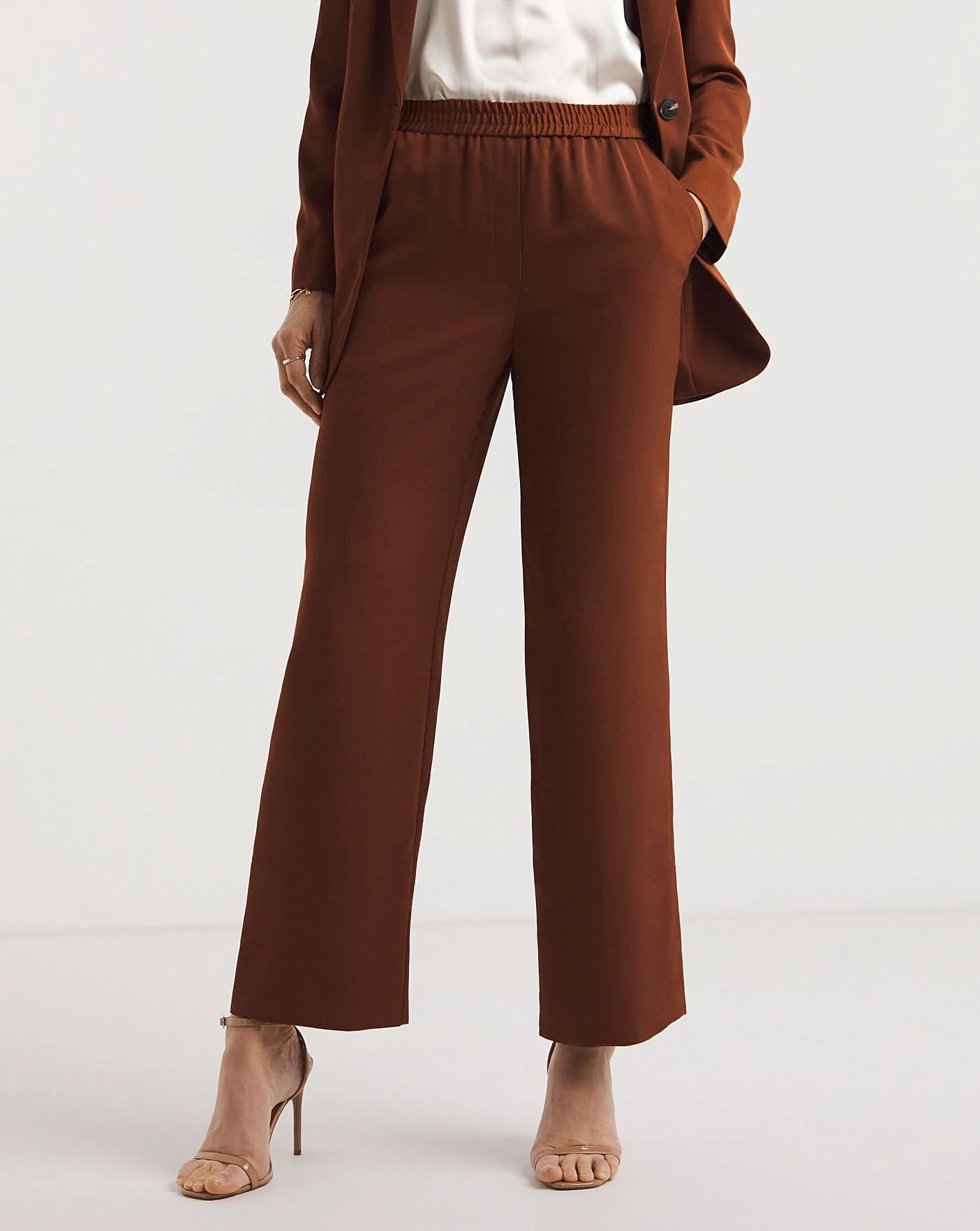 Cognac Wide Leg Trousers| Cognac 4 Cognac Wide Leg Trousers| Cognac - Image 2