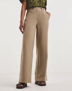 Adjustable Waist Wide Leg Trousers| Neutral -Trendy Rae Sales y01zv902721w