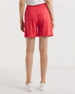 Coral Linen Bermuda Shorts| Coral 12 Coral Linen Bermuda Shorts| Coral -Trendy Rae Sales y01zv962739w
