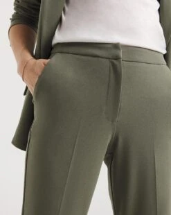 Soft Khaki Scuba Straight Leg Trousers| Soft Khaki -Trendy Rae Sales y01zv977732w