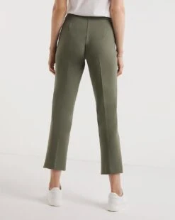Soft Khaki Scuba Straight Leg Trousers| Soft Khaki -Trendy Rae Sales y01zv977733w
