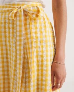 Joe Browns Gingham Midi Skirt| Yellow Multi-coloured -Trendy Rae Sales y01zy073750w