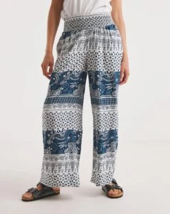 Joe Browns Joe's Perfect Holiday Trousers| Blue Multi-coloured