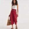 Joe Browns Beach Babe Aztec Shirred Waist Trousers| Red -Trendy Rae Sales y01zy259749w