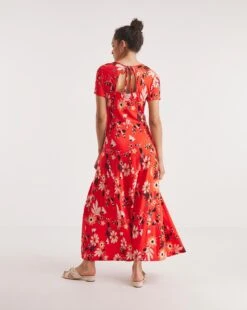 Joe Browns Jersey Elegant Sophistication Red Maxi Dress| Red Multicolour -Trendy Rae Sales y01zy271748w