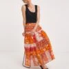 Joe Browns Perfect Patchwork Tassel Tie Skirt| Orange Multi -Trendy Rae Sales y01zy279705w