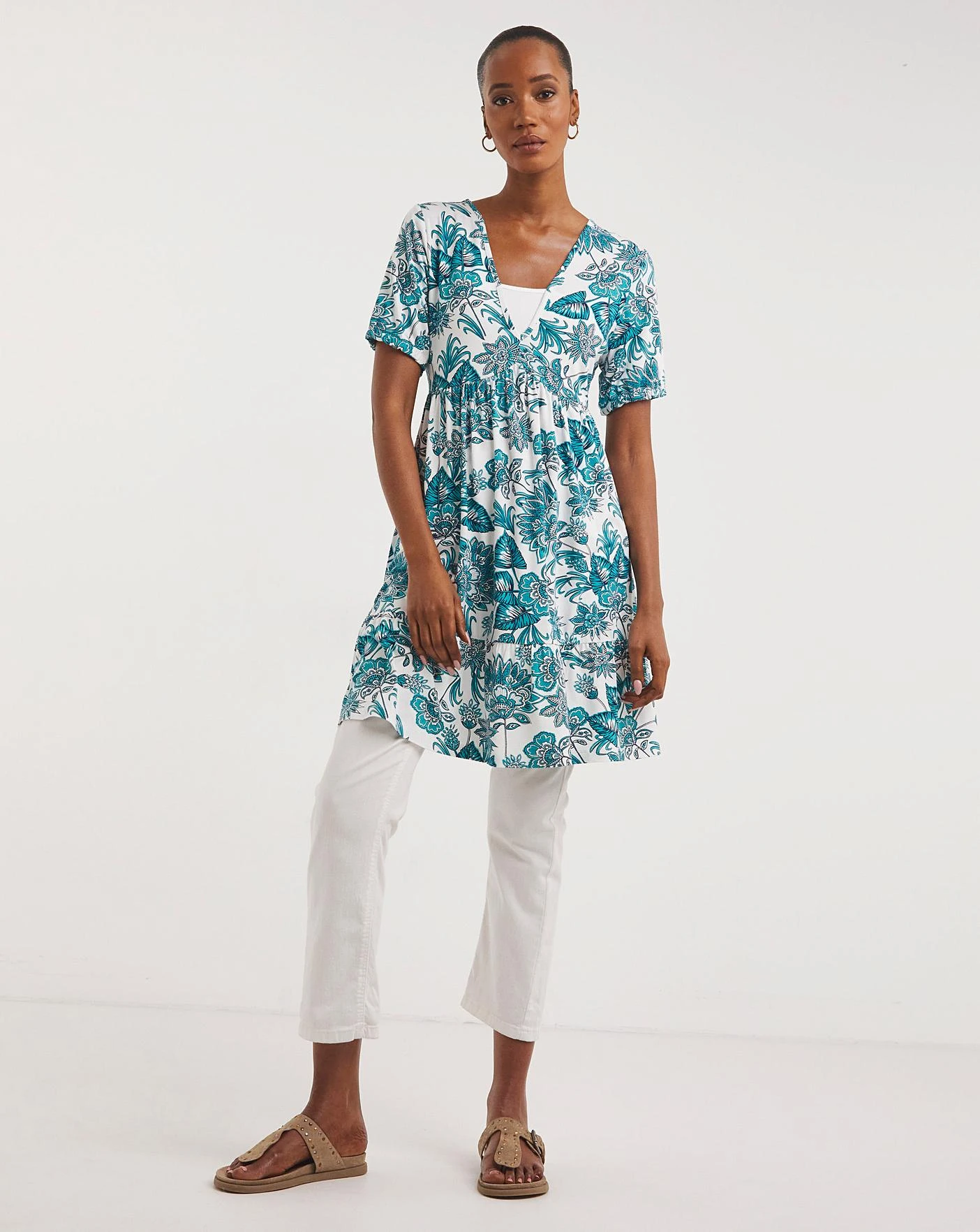 Joe Browns Jersey Floral Tunic| Blue Multi-coloured 5 Joe Browns Jersey Floral Tunic| Blue Multi-coloured - Image 3