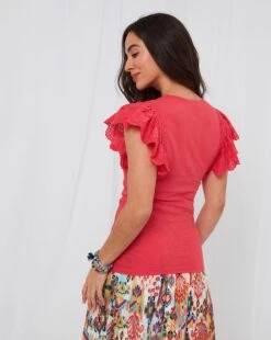 Joe Browns Pretty Broderie Top| Pink -Trendy Rae Sales y01zy458503s