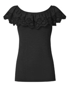 Joe Browns Broderie Frill Tee| Black 11 Joe Browns Broderie Frill Tee| Black -Trendy Rae Sales y01zy470500s