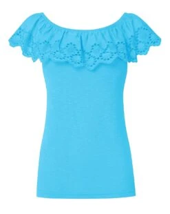 Joe Browns Broderie Frill Tee| Blue 8 Joe Browns Broderie Frill Tee| Blue -Trendy Rae Sales y01zy472500s