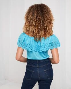 Joe Browns Broderie Frill Tee| Blue 11 Joe Browns Broderie Frill Tee| Blue -Trendy Rae Sales y01zy472504s