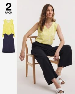 Julipa 2 Pack Vests| Navy Multi