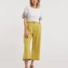 Julipa Linen Crop Trouser| Lime