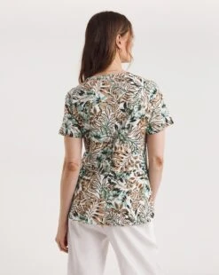 Julipa Button Shoulder Jersey Top| Floral Print -Trendy Rae Sales y07eg536709w