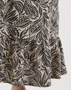 Julipa Linen Skirt| Black Print -Trendy Rae Sales y07eg546745w