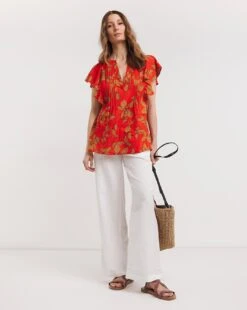 Julipa Linen Trouser| White