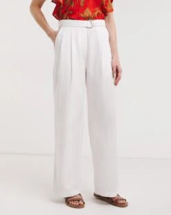 Julipa Linen Trouser| White -Trendy Rae Sales y07eg547732w