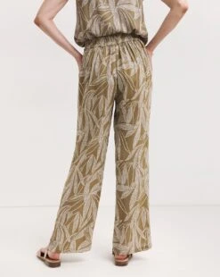 Julipa Printed Crinkle Trouser| Khaki Print -Trendy Rae Sales y07eg556732w