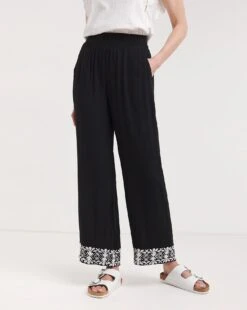 Julipa Embroidered Trouser| Black -Trendy Rae Sales y07eg557731w