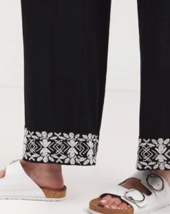 Julipa Embroidered Trouser| Black -Trendy Rae Sales y07eg557732w