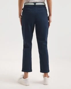 Julipa Chino Trouser With Belt| Navy -Trendy Rae Sales y07eg601743w