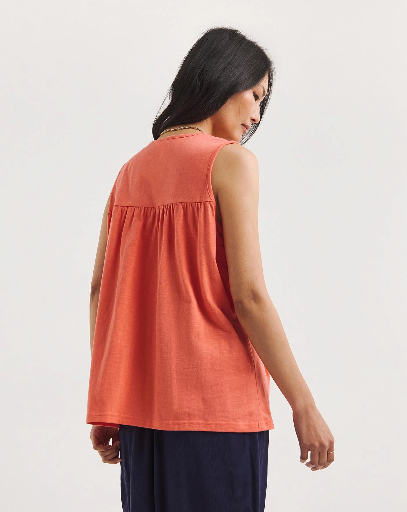Julipa Lace Trim Vest| Coral 5 Julipa Lace Trim Vest| Coral - Image 3