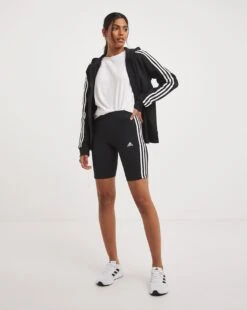 Adidas Es 3-Stripes Bike Shorts| Black/White