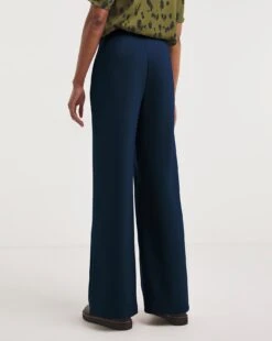 Navy Adjustable Waist Trousers| Navy -Trendy Rae Sales z01xl129708w