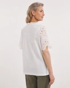 Julipa Cut Out Broderie Top| White 9 Julipa Cut Out Broderie Top| White -Trendy Rae Sales z07fl072737w